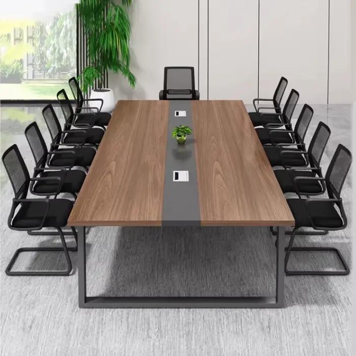 Table de conférence moderne de meubles de bureau de bureau de salle de réunion de MDF