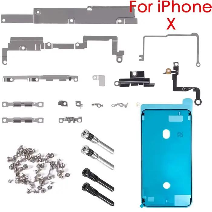 Accessoires intérieurs pour iPhone X XS XR 11 12 Mini Pro Max, support métallique avec jeu de vis co
