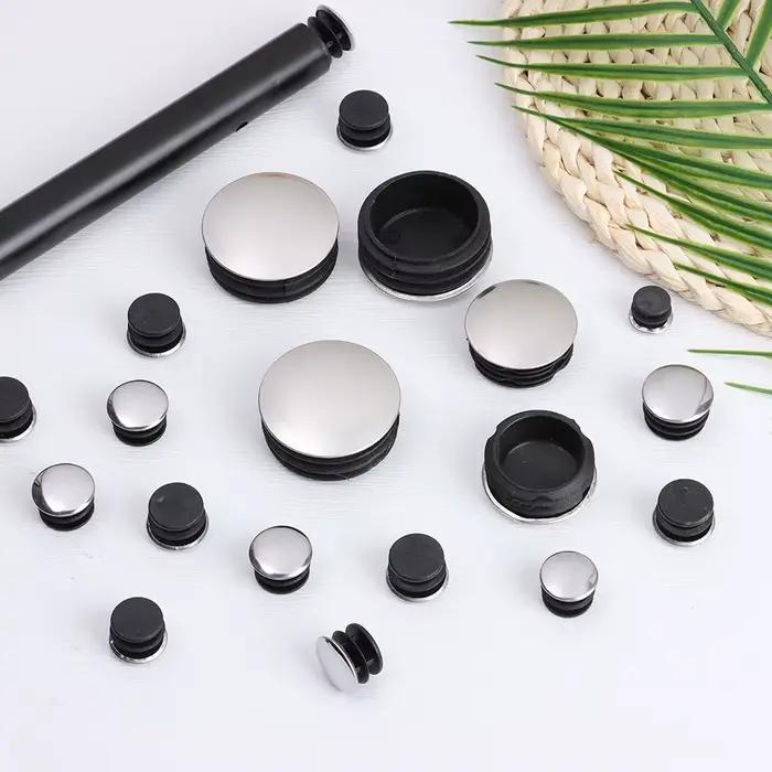 Bouchon rond de pied de meuble en acier inoxydable, 5/10 pièces, couvercle anti-poussière de Tube an