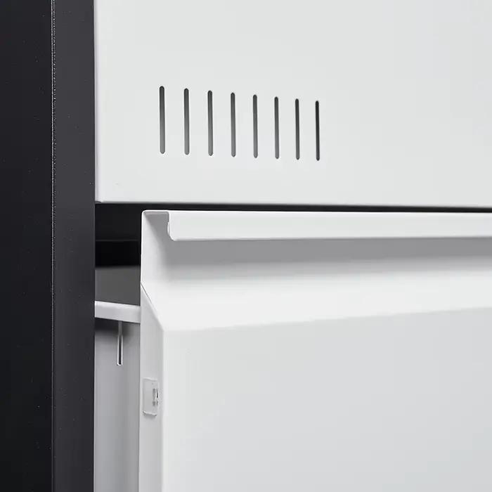 2 MELMetal-Classeur latéral avec serrure, armoire verticale de bureau pour le bureau à domicile/léga