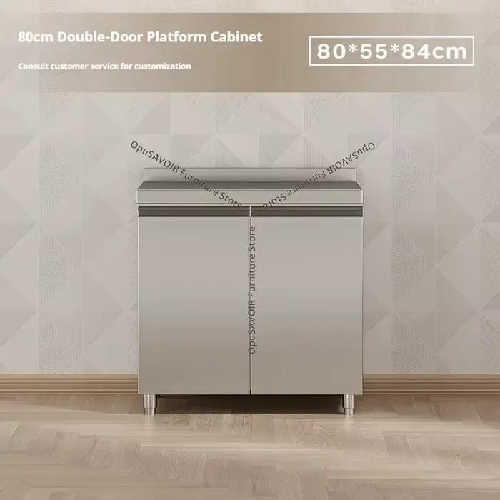 Armoire murale de cuisine en acier inoxydable 304, armoire à vaisselle multifonctionnelle combinée, 