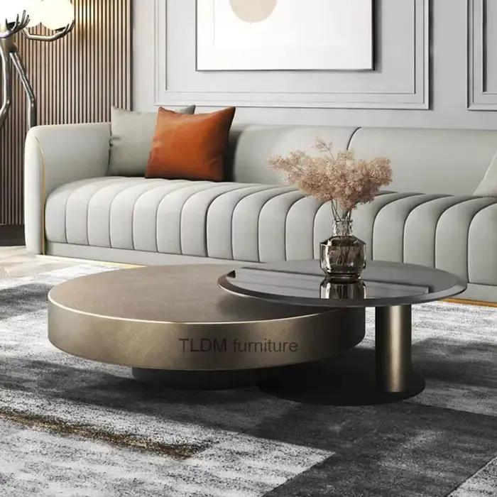 Tables basses en métal modernes simples pour meubles de maison salon Table basse en verre Design Tab