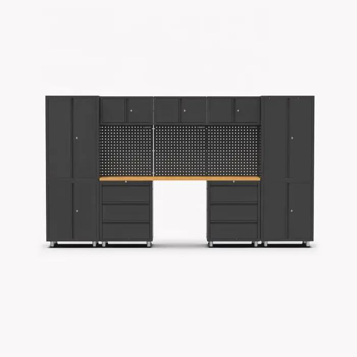 Armoire à outils mobile sur 4 roulettes verrouillables robustes avec 8 tiroirs et armoire à double p