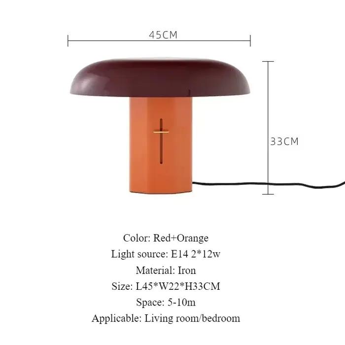 Lampe de table italienne Montera, éclairage de bureau moderne en forme de champignon pour salon, cha