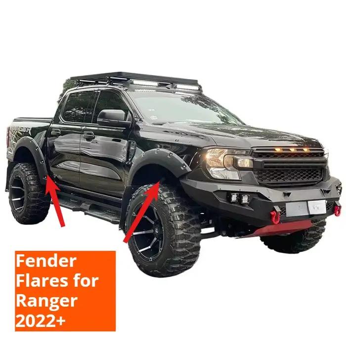 Arches de roue ABS tout-terrain 4x4, évasés de garde-boue pour FORD RANGER T9 2022 + année XL/XLS/XL