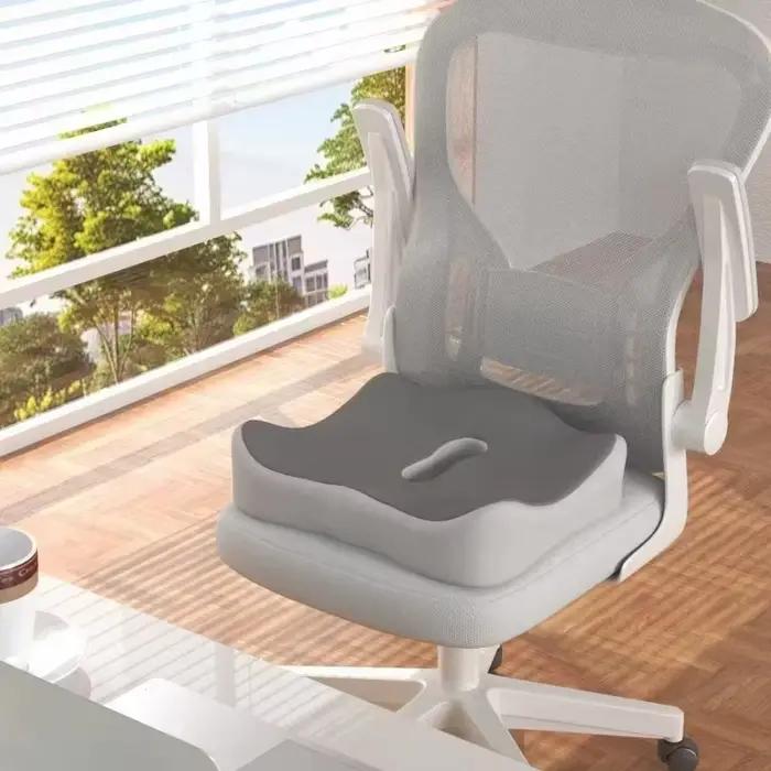 【Coussin de siège】Coussin en mousse à mémoire de forme respirant |   Siège de bureau pour étudiant, 