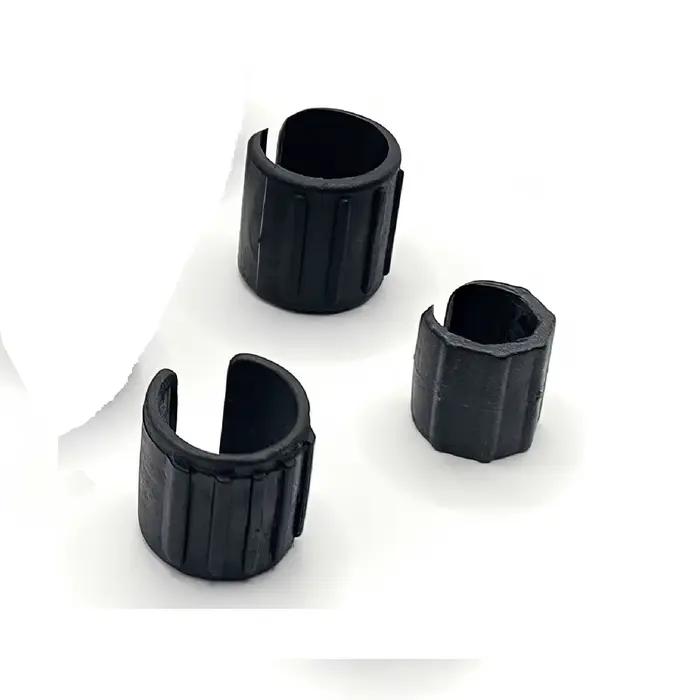 Tube de pieds de chaise en plastique noir, coussretours rond, type U, anti-alde, 13mm, 16mm, 19mm de