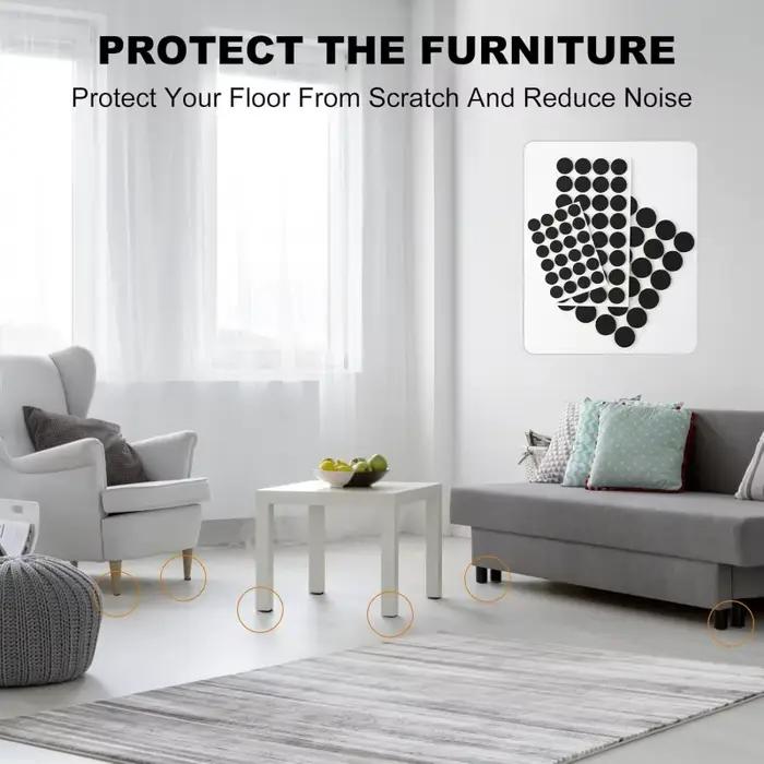 2-48 pièces noir chaise jambe meubles anti-dérapant tapis pare-chocs amortisseur auto-adhésif Table 