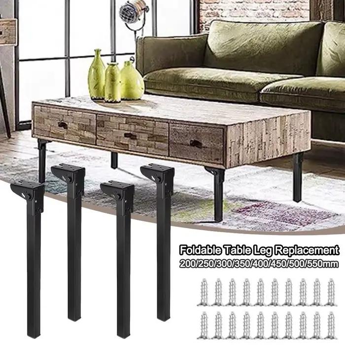 90 °   Pied de Table pliant de remplacement en métal, bricolage, pieds de Support de canapé-lit, pie