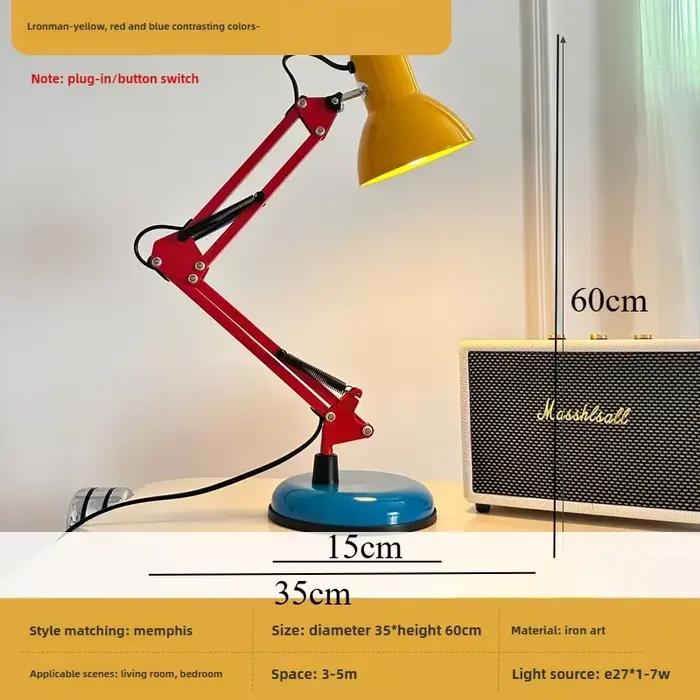 Memphis-Lampe autoportante à bascule design, luminaire décoratif d'intérieur, idéal pour un salon, u
