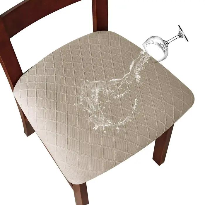 Housse de siège de chaise imperméable, housse de chaise de salle à manger, amovible, lavable, élasti