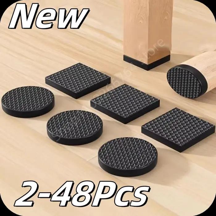 2-48 pièces noir chaise jambe meubles anti-dérapant tapis pare-chocs amortisseur auto-adhésif Table 