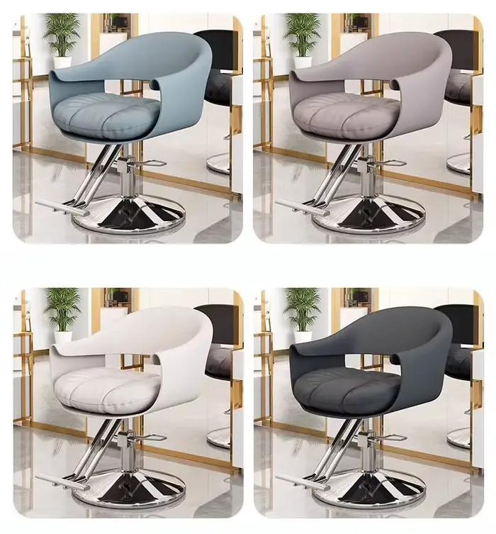 Chaise de coiffure moderne en cuir et acier de haute qualité, avec plusieurs Options de couleurs, me