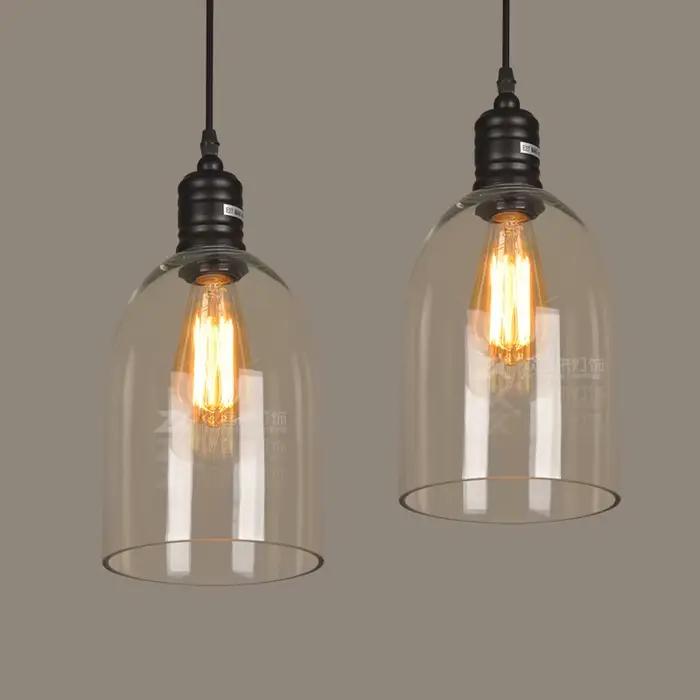 Edison-Lampe Suspendue Vintage en Verre de Style Loft Rétro, Luminaire Industriel, 60W, Lam138
