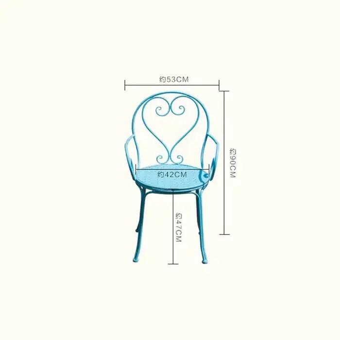 Ensembles de meubles de jardin en fer rétro européen, table et chaises de balcon de cour extérieure,