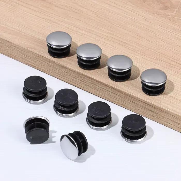 Bouchon rond de pied de meuble en acier inoxydable, 5/10 pièces, couvercle anti-poussière de Tube an