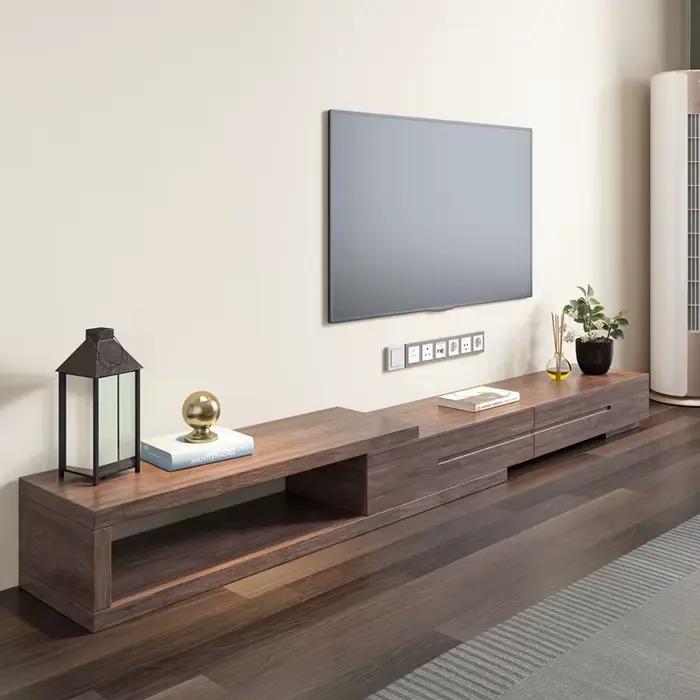 Wabi Sabi Meuble TV rustique réglable classique salon meuble TV au sol Premium élégant support De té