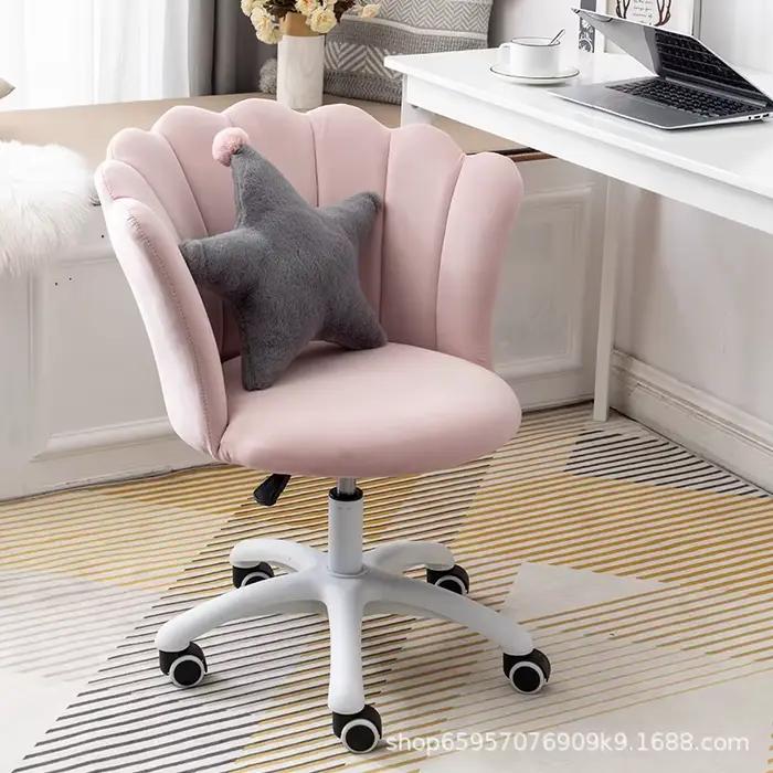 Chaise d'ordinateur pivotante réglable en hauteur avec dossier, confortable, idéale pour les étudian