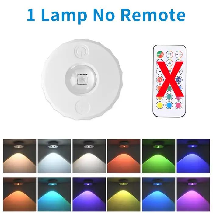 Lumières d'armoire RGB avec télécommande, lampe sans fil Rechargeable, veilleuse LED pour cuisine, p