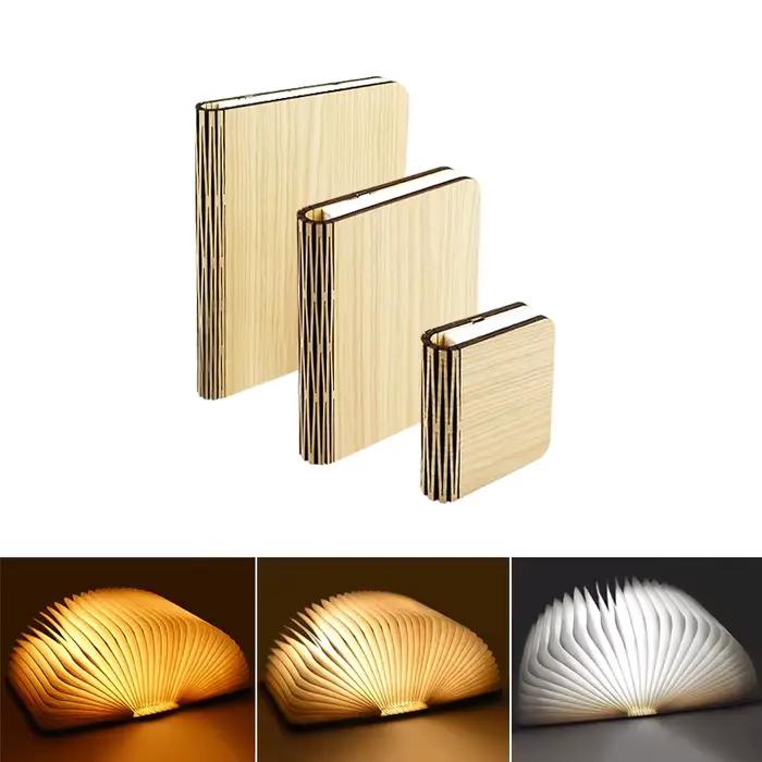Nouvelle lampe de livre pliante LED Rechargeable 3 couleurs veilleuse cadeau d'anniversaire livre lu