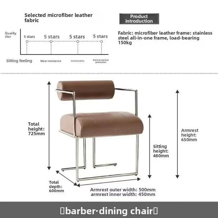 Meubles, maison d'extérieur, chaise de salle à manger, simple, moderne, minimaliste, acier inoxydabl