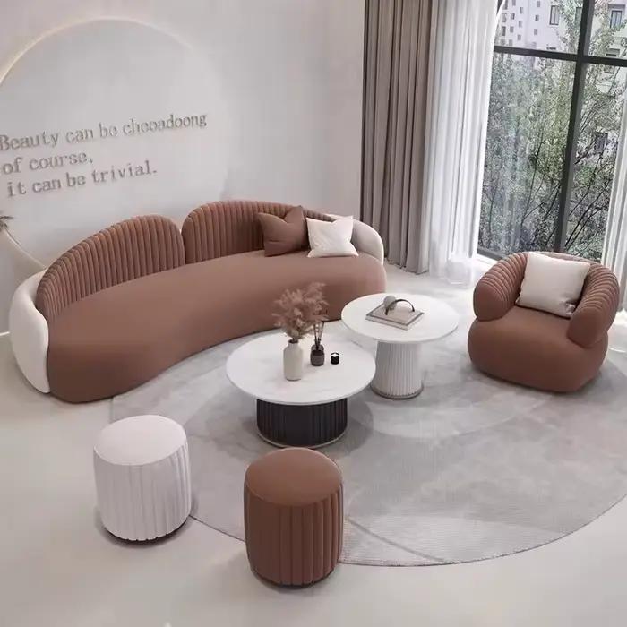 Escritorio mobilier de bureau Commercial moderne réception canapé bureau canapé en cuir bureau canap