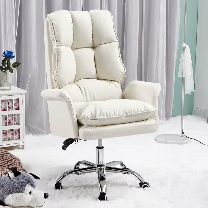 Chaise de bureau ergonomique en cuir PU, chaise de jeu rose, chaise de joueur express pour ordinateu