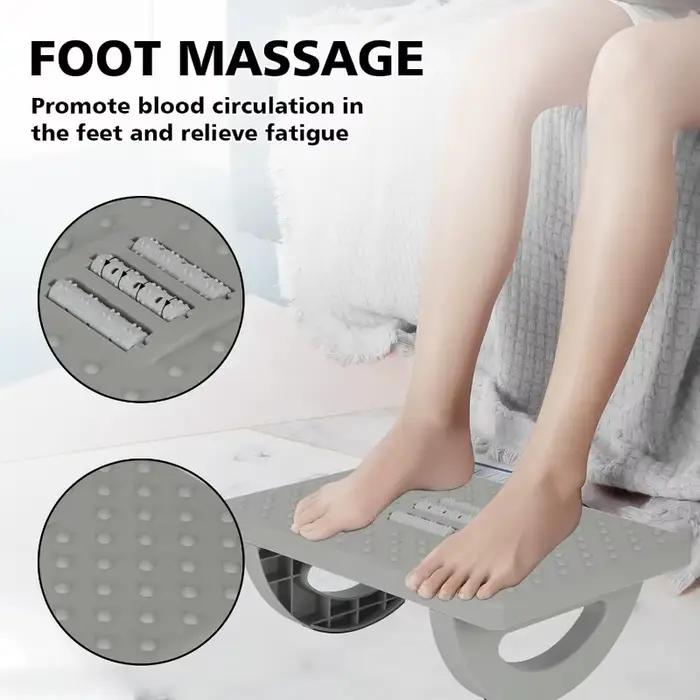 Repose-pieds ergonomique sous le bureau, repose-pieds portable avec rouleau de massage pour soulager