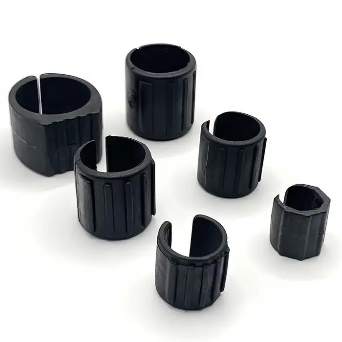 Tube de pieds de chaise en plastique noir, coussretours rond, type U, anti-alde, 13mm, 16mm, 19mm de