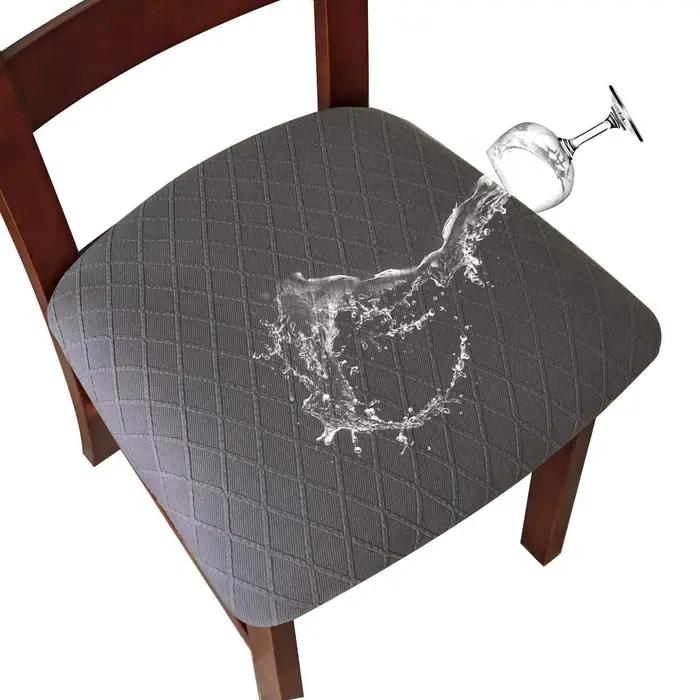 Housse de siège de chaise imperméable, housse de chaise de salle à manger, amovible, lavable, élasti