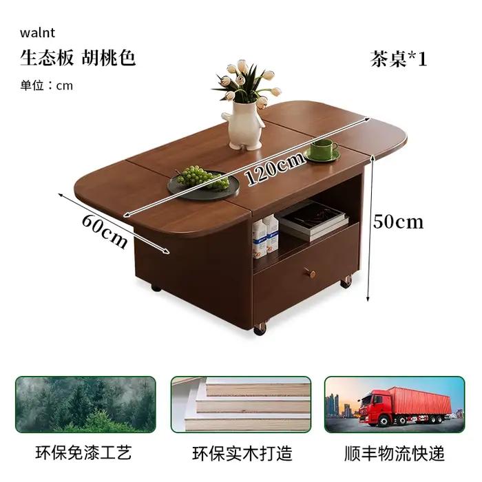 Style nordique Kawaii Table Basse organisateur tiroir à la mode luxe pliable Table Basse roues chemi