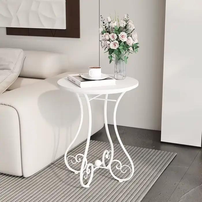 Table d'appoint minimaliste en fer, petite Table basse ronde, balcon, chambre à coucher, Table d'app