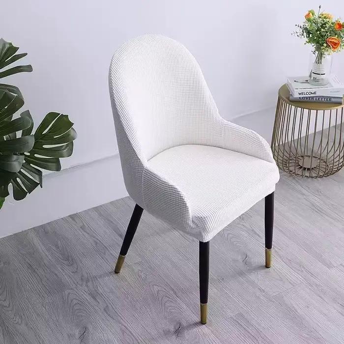 Grande housse de chaise incurvée, Simple, moderne, universelle, pour coussin de chaise de forme spéc