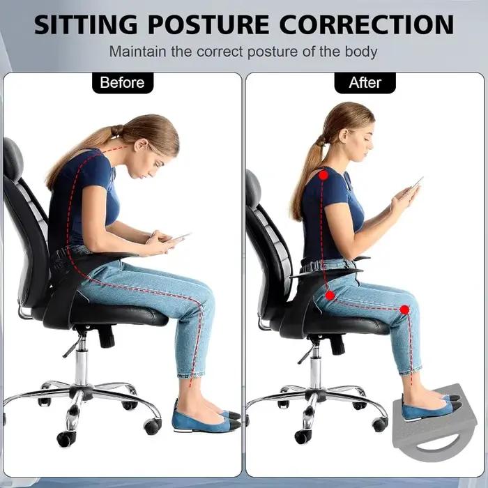 Repose-pieds ergonomique sous le bureau, repose-pieds portable avec rouleau de massage pour soulager