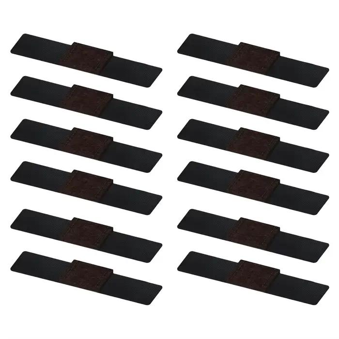 Coussinets de pieds de chaise noirs, 12 pièces, protecteur de sol résistant à l'usure pour Base de t