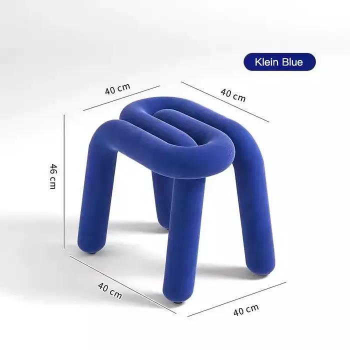 INS Klein – tabouret de maquillage créatif de styliste bleu, chaise de salle à manger moderne et min