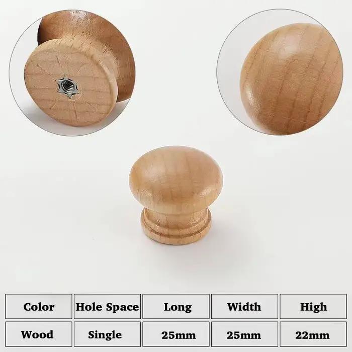 Poignée De Meuble En Bois Poignées De Tiroir Armoire Nordique Poignées En Bois Massif Bouton De Gard