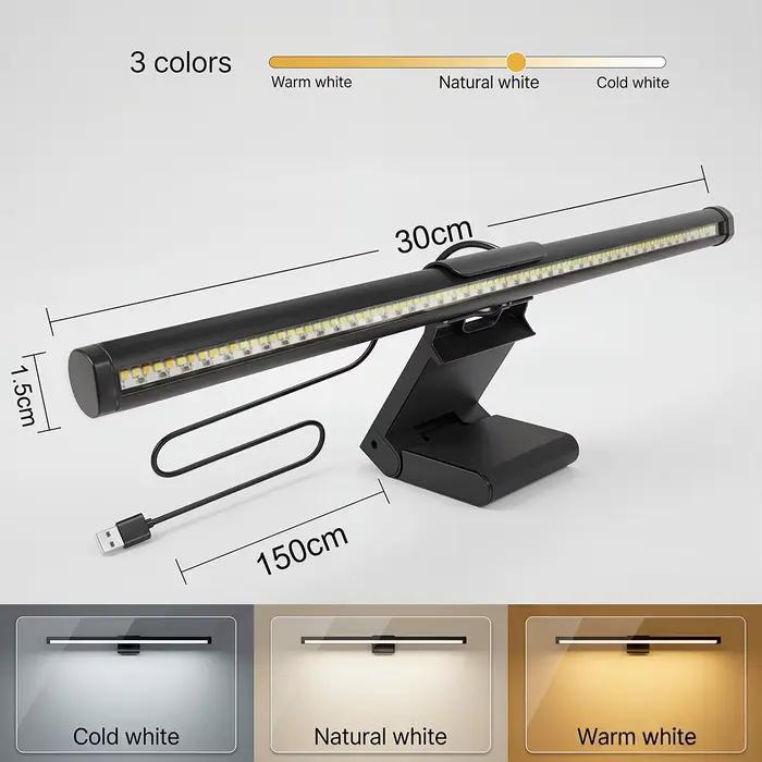 Barre lumineuse LED pour écran d'ordinateur, lampe suspendue d'ambiance, lampe de table pour le trav