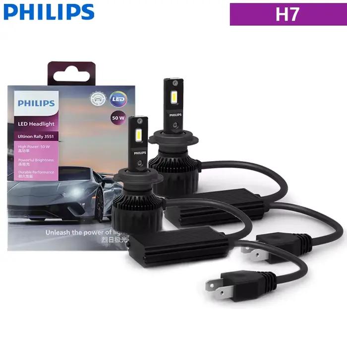 Philips-Lampe frontale de voiture LED Ultinon Rally, H4, H7, H11, 3551, HB3, HB4, HIInter Power, 100
