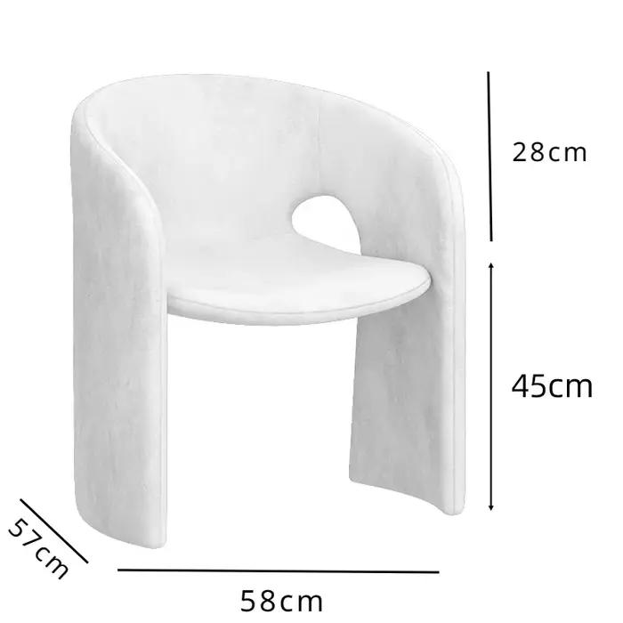 Tabouret de maquillage léger de luxe avec dossier de chambre à coucher, chaise de coiffeuse haut de 
