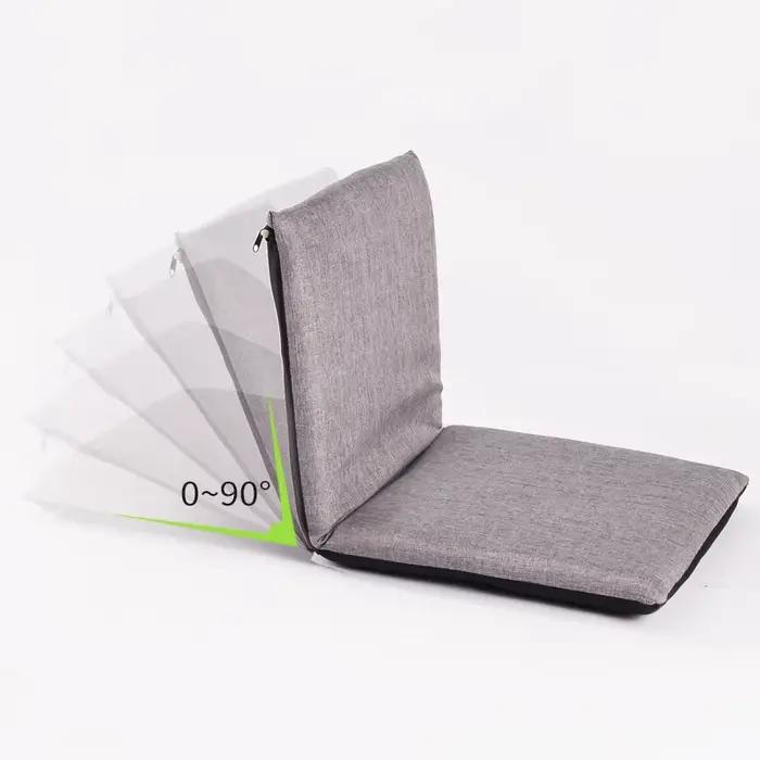 Chaise de sol de bureau à domicile, siège de sol Portable multiangle pliable avec dossier réglable, 
