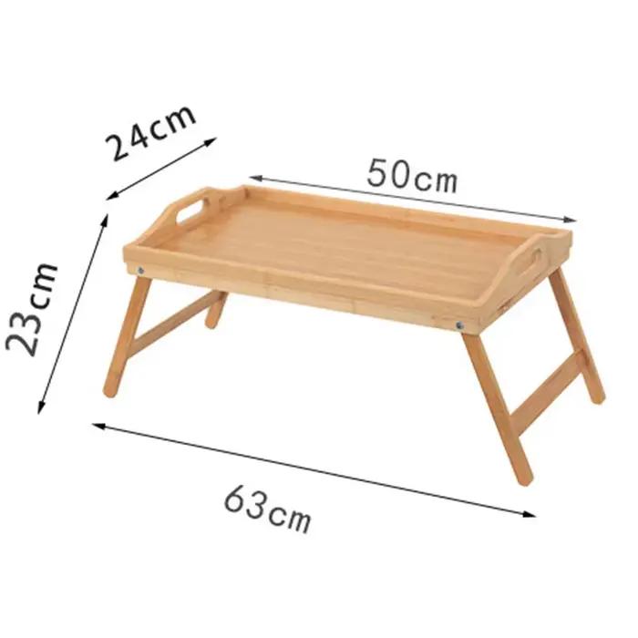 Table d'ordinateur pliable de 50 cm, support pour ordinateur portable, plateau de petit-déjeuner, pl
