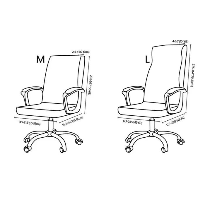 Housse de chaise de bureau rotative élastique avec dossier, étui de siège d'ordinateur Anti-sale, ho
