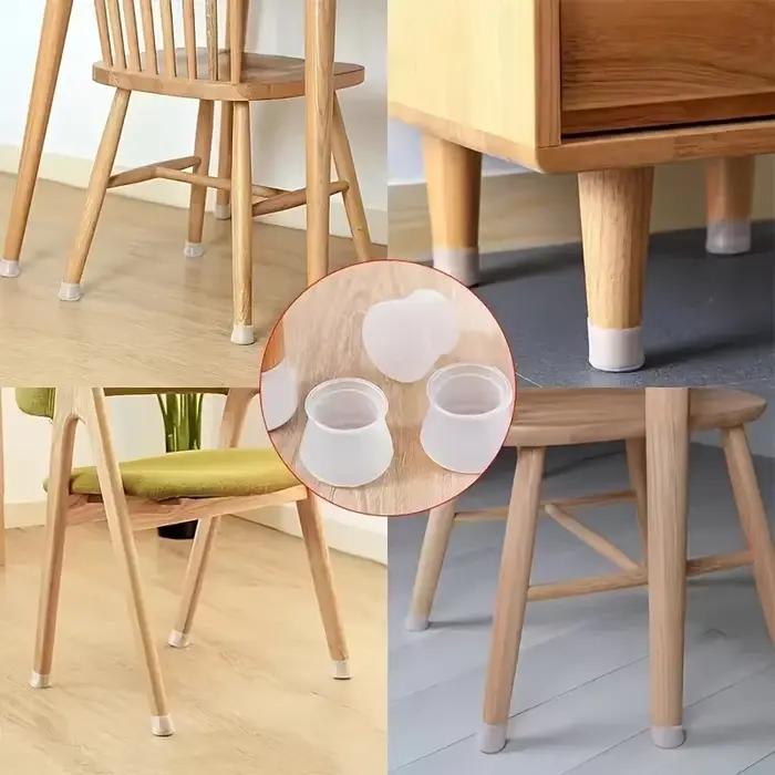 20 pièces/ensemble protecteurs de jambes de chaise de meubles, couvre-pieds de chaise en Silicone, c