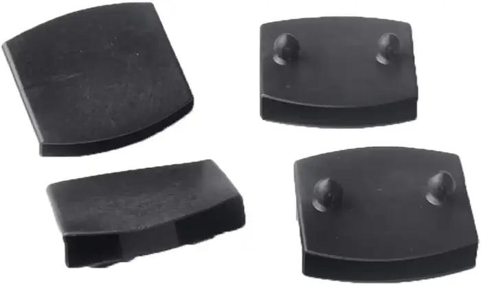 Support de capuchons d'extrémité centrale en plastique noir, 12 pièces, carré de remplacement pour c