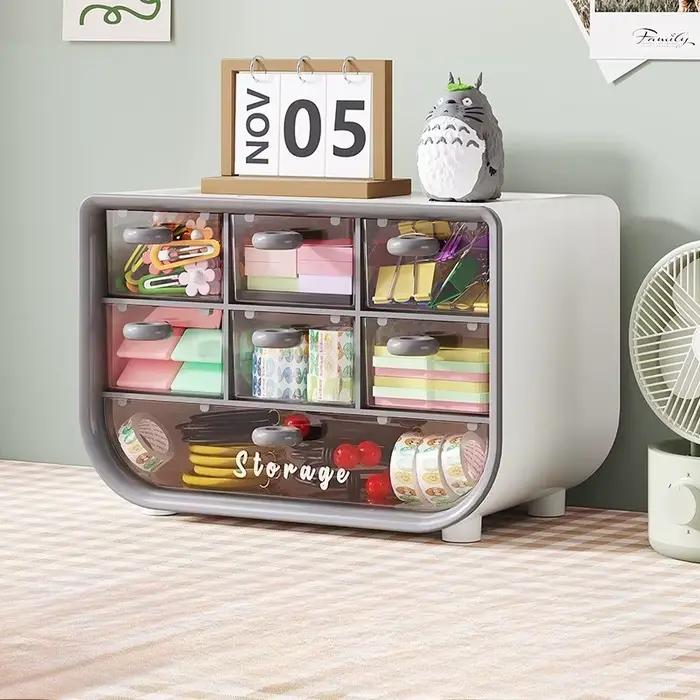 Boîte de rangement de bureau avec tiroir, boîte à bijoux multifonctionnelle pour cosmétiques, boîte 