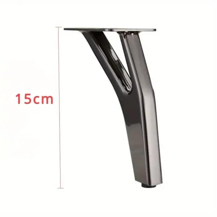 4 pièces 15 cm pieds de meubles en métal en forme de Y pieds de remplacement modernes pieds de canap