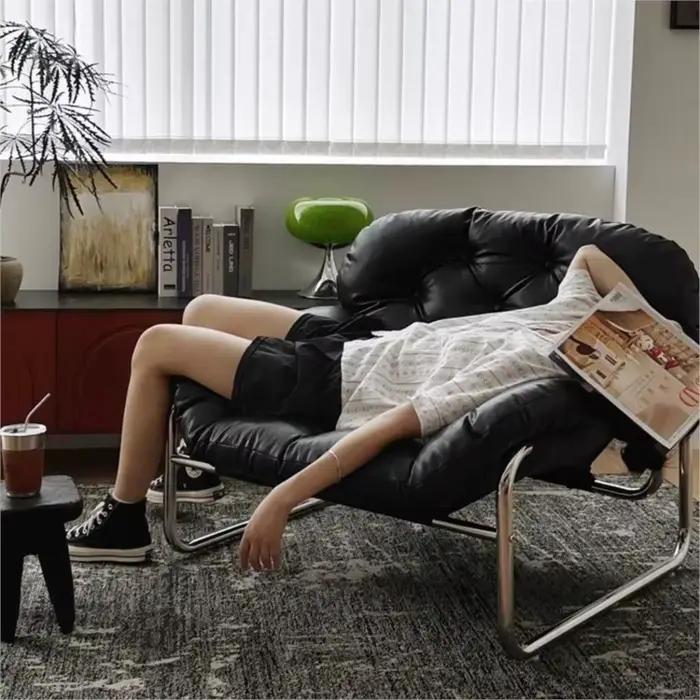 MOMO-Chaise de canapé simple minimaliste, fauteuil de loisirs, fauteuil paresseux moderne, salon, pa