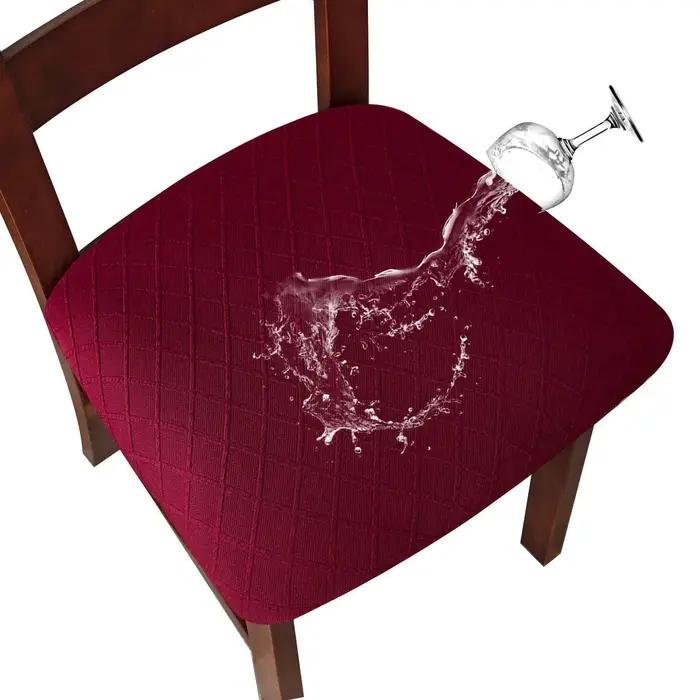 Housse de siège de chaise imperméable, housse de chaise de salle à manger, amovible, lavable, élasti
