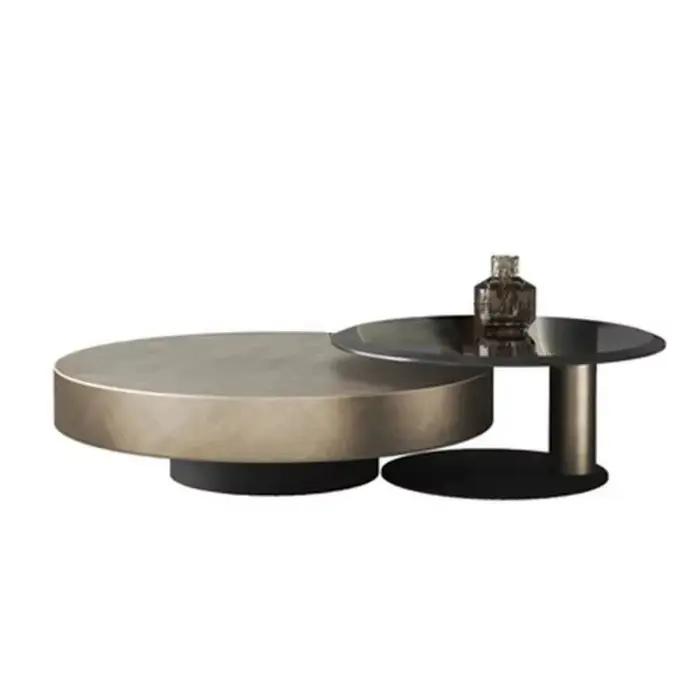 Tables basses en métal modernes simples pour meubles de maison salon Table basse en verre Design Tab